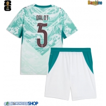 Maglie da calcio Portogallo Diogo Dalot #5 Seconda Maglia Bambino Mondiali 2026  Manica Corta (+ Pantaloni corti)
